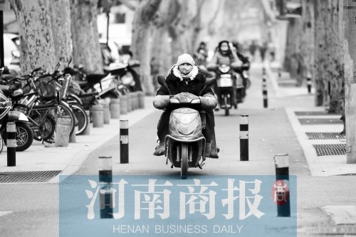 金水路防疫路附近，路樁間距很小，電動(dòng)車經(jīng)過(guò)時(shí)要很小心才能避開