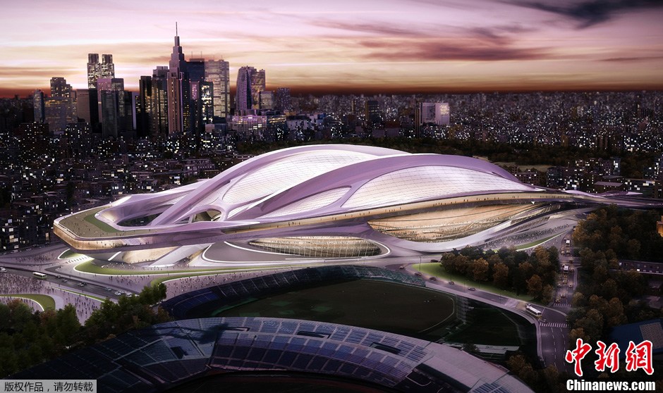 9月9日，2020年東京奧運會和殘奧會籌備委員會公布了日本新國家體育場效果圖。