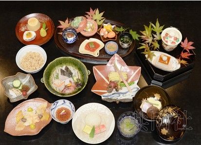 圖為東京銀座的和食餐廳推出的菜肴。