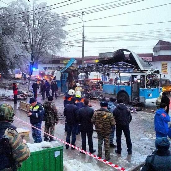 當?shù)貢r間20日早晨，伏爾加格勒一輛無軌電車發(fā)生爆炸。