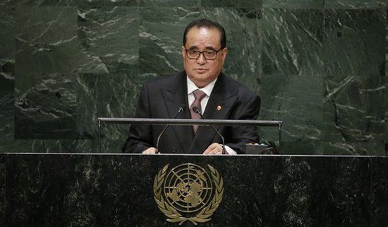 9月27日，朝鮮外相李洙墉在聯(lián)大發(fā)表講話。