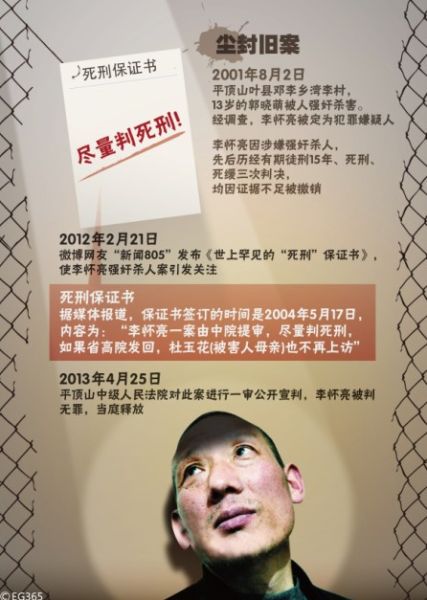 因涉嫌奸殺幼女，李懷亮被羈押了近12年，先后歷經(jīng)有期徒刑15年、死刑、死緩三次判決，最終因“證據(jù)不足、事實不清”于近日被宣判無罪，當庭釋放