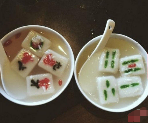 來碗清一色！火鍋店推出創(chuàng)意麻將湯圓