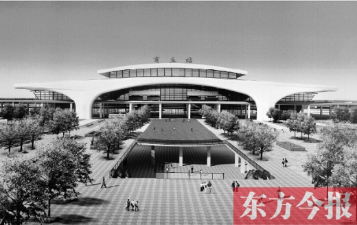 商合杭高鐵商丘站效果圖，暢想一下未來(lái)的俏模樣吧 資料圖片