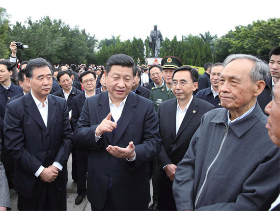 2012 年12 月，習(xí)近平任中共中央總書記后首次離京，即到改革前沿的廣東考察
