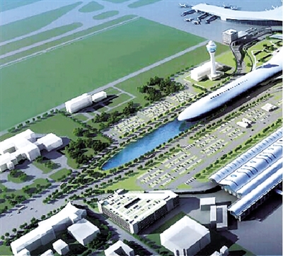 新鄭機(jī)場T2航站樓全面封頂 比T1航站樓大3倍。