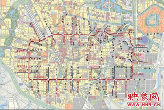鄭州地鐵5號線線路圖。