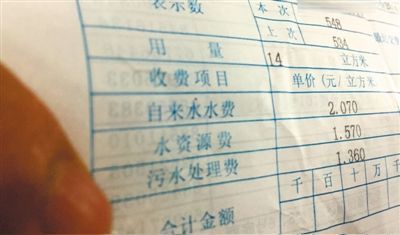 北京市某居民的水費(fèi)單顯示，費(fèi)用中有水資源費(fèi)和污水處理費(fèi)兩項(xiàng)附加收費(fèi)。