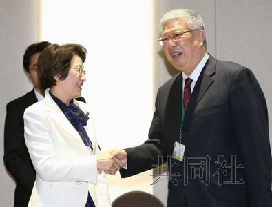 3月15日下午，日本防災(zāi)擔(dān)當(dāng)相山谷惠理子與中國(guó)民政部長(zhǎng)李立國(guó)（右）會(huì)談。