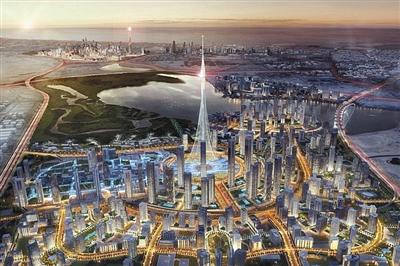 迪拜計劃修建的觀光塔示意圖。