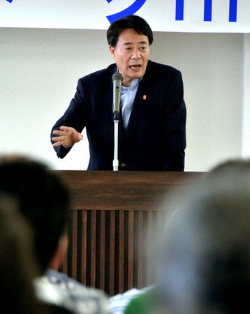 日本民主黨黨首海江田萬里。