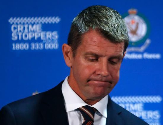 　新南威爾士州州長Mike Baird出席新聞發(fā)布會。