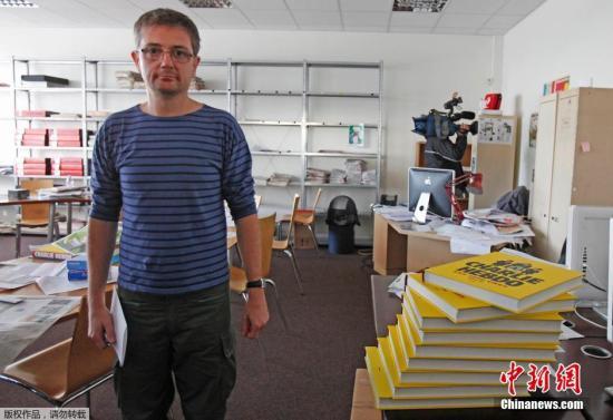 圖為昔日法國《查理周刊》雜志社總部內(nèi)景。 圖為昔日法國《查理周刊》雜志社總部內(nèi)景。