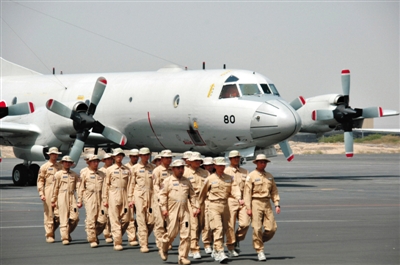 吉布提機場，日本海上自衛(wèi)隊的兩架P-3C飛機抵達，在亞丁灣執(zhí)行反海盜任務(wù)。