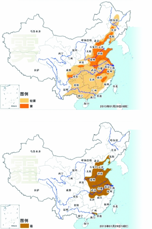 北京、天津、石家莊等屬嚴(yán)重污染，鄭州、武漢等屬重度污染